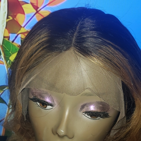 16 inch Ombre 1B/4/27 lace front Human hair wig - Picture 4 of 8